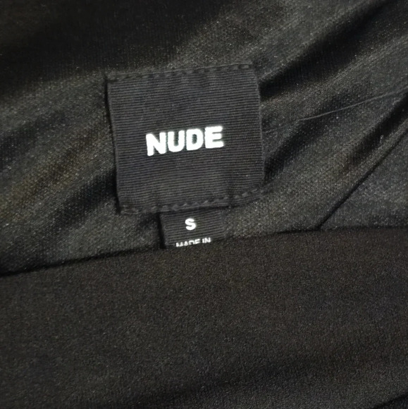 Revolve NUDE Black Full Length Back Zipper Pencil Skirt Slit High Waist Size S - Picture 4 of 10